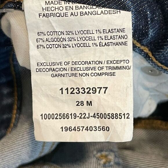 Lee Blue Mid Rise Floral Cotton Blend Drop Flare Jeans Size 28 NWT - Picture 9 of 11